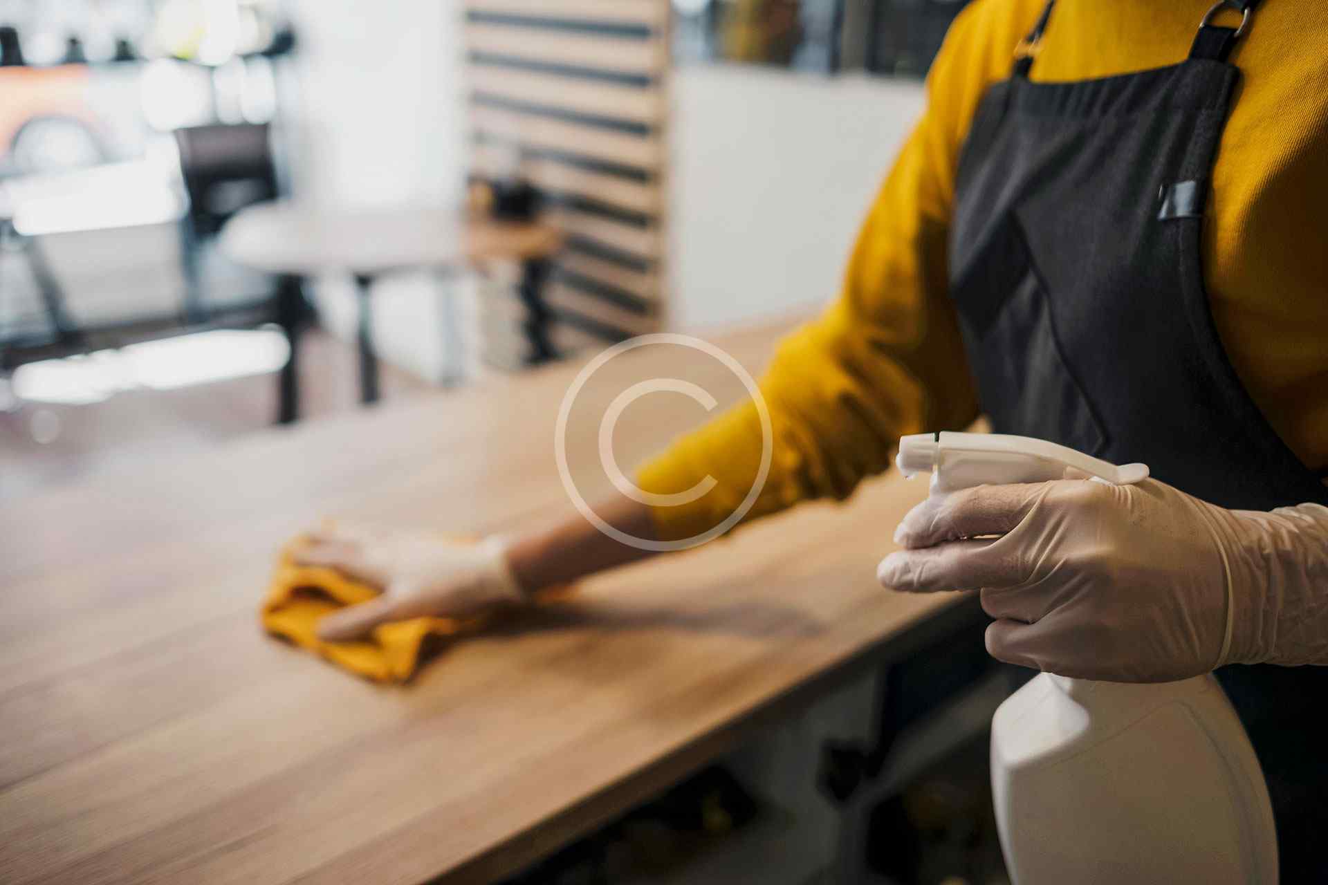 Cleaning work surfaces